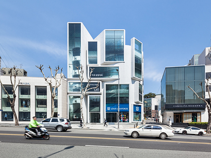 green design, eco design, sustainable design, Gangam, MVRDV, Chungha Building, facade renovation, Apgjung Road, LED facade