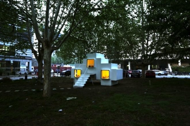 Micro House, Studio Liu Lubin, tiny homes, green design, modular design, sustainable design, eco-design, chinese housing, tetris-like house, stackable homes