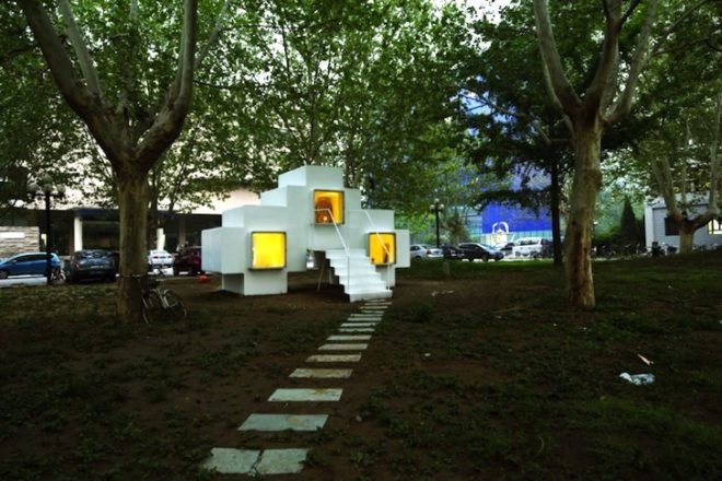 Micro House, Studio Liu Lubin, tiny homes, green design, modular design, sustainable design, eco-design, chinese housing, tetris-like house, stackable homes
