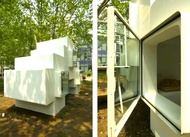 Micro House, Studio Liu Lubin, tiny homes, green design, modular design, sustainable design, eco-design, chinese housing, tetris-like house, stackable homes