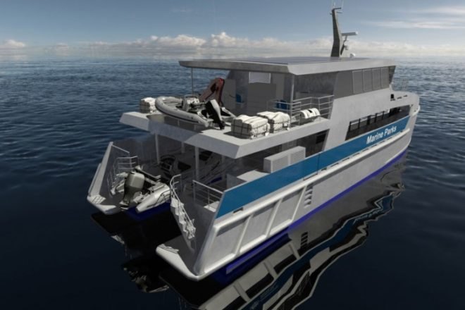 Incat Crowther, Marine Engineering Consultants, MEC, Great Barrier Reef, Catamaran Patrol Vessel, Catamaran, solar power, solar array, diesel engines, australia,