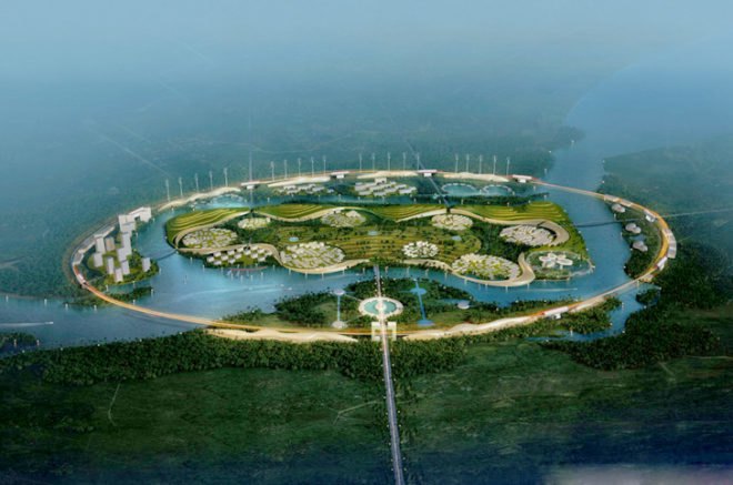 Green Health City, Green Health City Peter Ruge Architekten, Peter Ruge Architekten, china master plan, chinese cities, chinese prototype city, sustainable city china, berlin architects, wind power, wind turbines, photovoltaics, smart devices, energy saving devices, clean energy, eco-friendly city