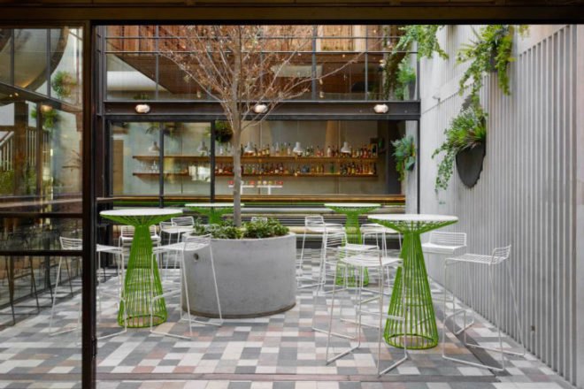 Prahran Hotel, Techne Architects, melbourne, bar, pub, pipes, recycled materials, reclaimed materials, daylighting