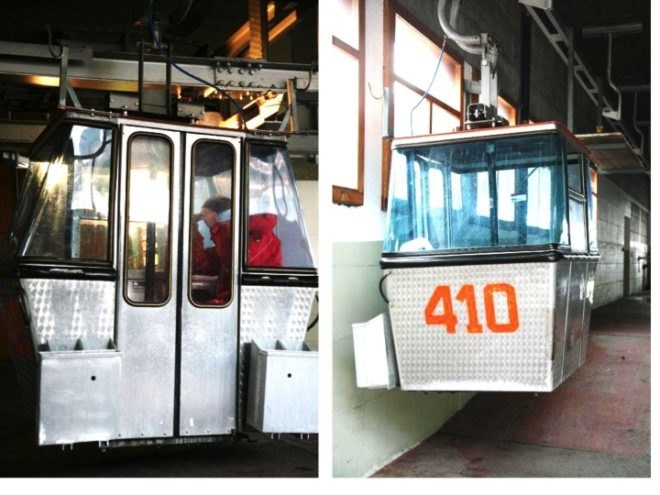 Switzerland, social design, Verbier Alpine Ski resort, repurposed design, adaptive reuse, green design, sustainable design, eco design, gondolas turned into works of art, Miami Basel Art Fair, Make a Wish Foundation