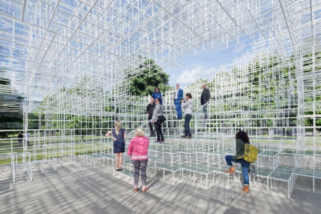 Serpentine Gallery, Sou Fujimoto, Serpetine Gallery Pavilion, 2013 Serpentine Gallery Pavilion, daylighting, inspired by nature