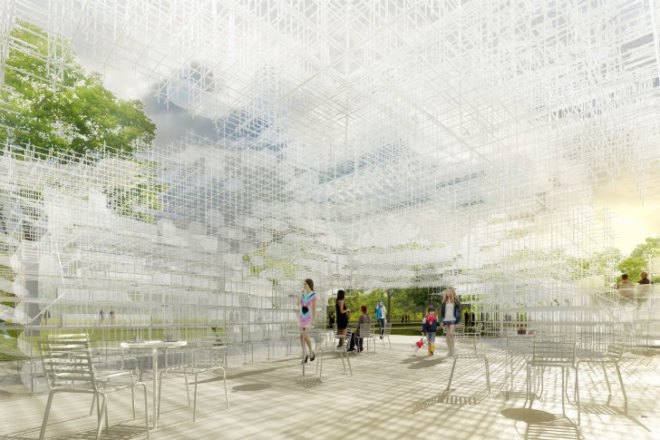 Serpentine Gallery, Sou Fujimoto, Serpetine Gallery Pavilion, 2013 Serpentine Gallery Pavilion, daylighting, inspired by nature