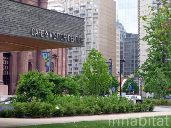 Sister Cities Park, Cafe Pavilion, DIGSAU, city center district, philadelphia, green roof, green-roofed cafe, philly, milk & honey,