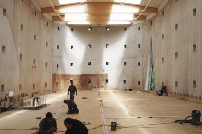 St Sebastian School, Bolles+Wilson, st. sebastian church, church renovation, church transformation, munster, adaptive reuse, kindergarten