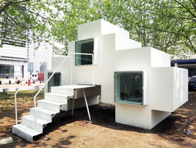 Micro House, Studio Liu Lubin, tiny homes, green design, modular design, sustainable design, eco-design, chinese housing, tetris-like house, stackable homes