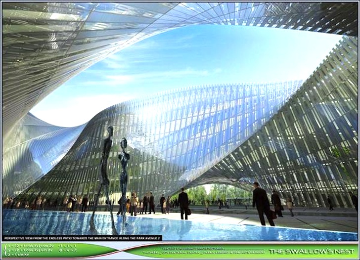Vincent Callebaut, Möbius’ ring, Swallows Nest, Taichung, Taiwan, green design, sustainable design, eco-design, zero carbon emissions buildings, daylighting, clean tech, BIPV, solar power, photovoltaics, vertical gardens, earthquake proof, typhoon protection, cultural center in Taichung