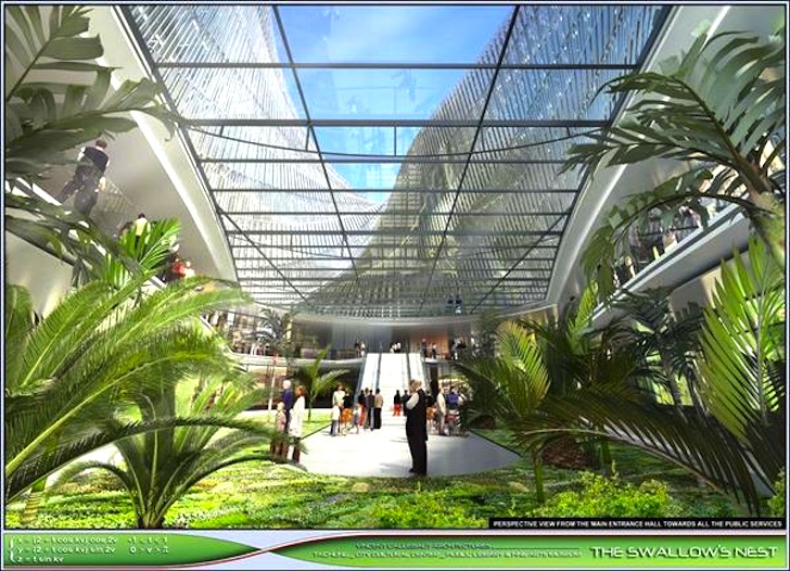Vincent Callebaut, Möbius’ ring, Swallows Nest, Taichung, Taiwan, green design, sustainable design, eco-design, zero carbon emissions buildings, daylighting, clean tech, BIPV, solar power, photovoltaics, vertical gardens, earthquake proof, typhoon protection, cultural center in Taichung