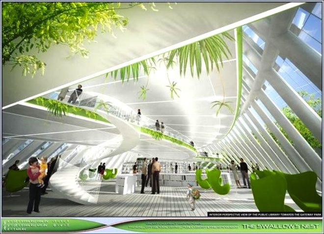 Vincent Callebaut, Möbius’ ring, Swallows Nest, Taichung, Taiwan, green design, sustainable design, eco-design, zero carbon emissions buildings, daylighting, clean tech, BIPV, solar power, photovoltaics, vertical gardens, earthquake proof, typhoon protection, cultural center in Taichung