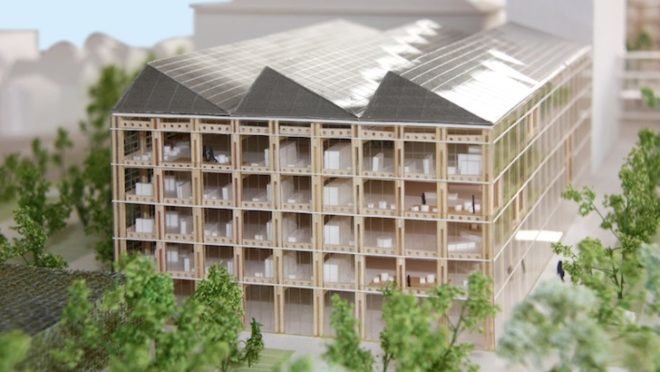 Shigeru Ban, timber buildings, swatch and omega headquarters, Biel, Switzerland, timber construction, renewable materials, green design, sustainable design, eco-design,