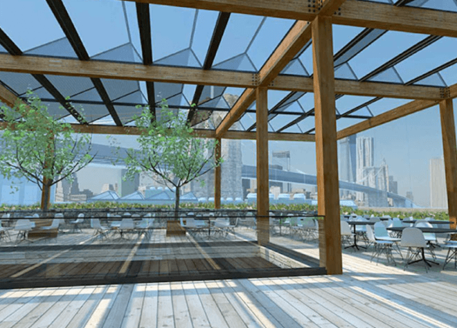 Brooklyn bridge park, domino sugar refinery, dumbo Brooklyn, regina myer, two trees, Chelsea market, empire warehouses, Brooklyn warehouse restoration project, Jamestown properties, Brooklyn waterfront, nyc historic warehouses, nyc rooftop farms