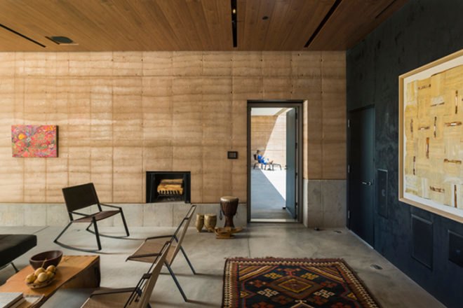 Tucson Mountain Retreat, DUST, tucson, desert architecture, rammed earth, rammed earth home, rainwater collection
