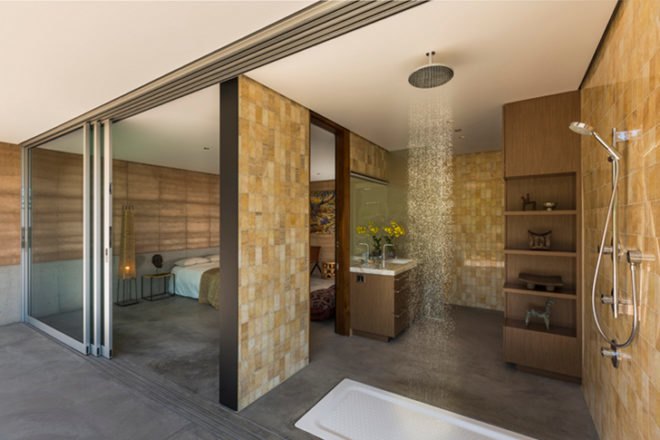 Tucson Mountain Retreat, DUST, tucson, desert architecture, rammed earth, rammed earth home, rainwater collection