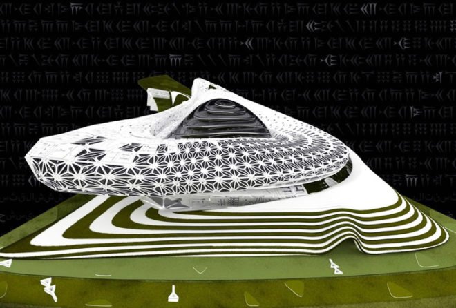 Embassy of Iraq in Oslo, Zaid Bin Talib, Oslo School of Architecture and Design, solar power, rainwater harvesting, rain water, solar panels, photovoltaics, student work