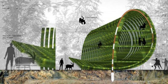 bamboo lakou, haiti, bamboo, john naylor, foster + partners prize, sustainable building, green building, green architecture, bamboo building