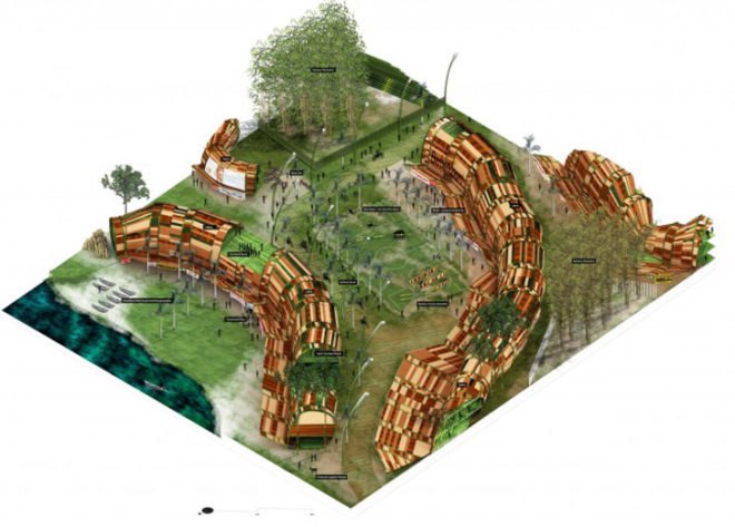 bamboo lakou, haiti, bamboo, john naylor, foster + partners prize, sustainable building, green building, green architecture, bamboo building