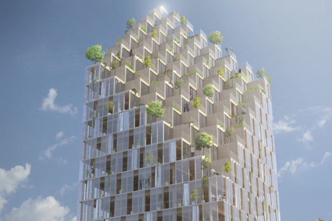 Big Wood, C.F. Møller, wood skyscraper, wood high-rise, Stockholm