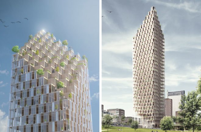 Big Wood, C.F. Møller, wood skyscraper, wood high-rise, Stockholm