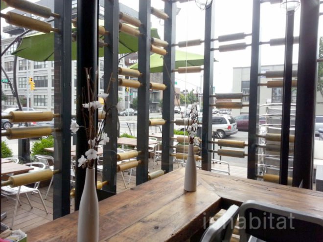 Breadbox Cafe, bread box cafe, breadbox, breadbox lic, long island city cafe, long island city bakery, long island city, renovated garage cafe, rolling pin cafe, rolling pins, green design, eco design, green nyc, sustainable design, queens cafes