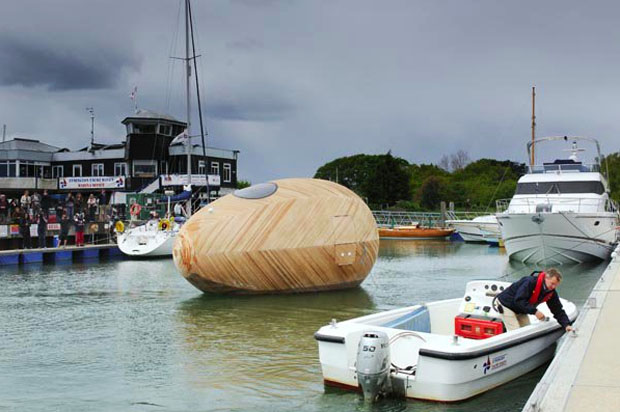 Exbury Egg, PAD Studio, the SPUD Group, Stephen Turner, floating egg