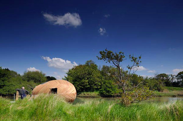 Exbury Egg, PAD Studio, the SPUD Group, Stephen Turner, floating egg