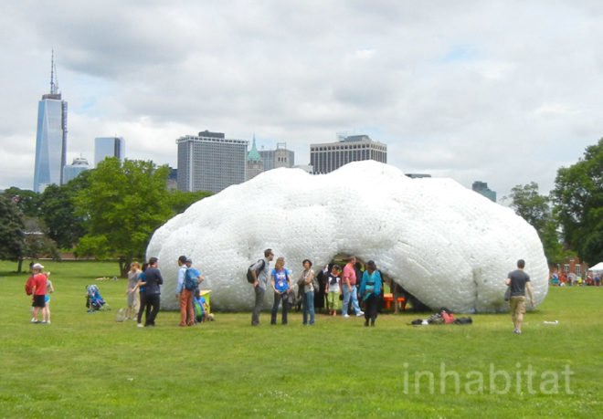figment, figment festival, governors island, green design, Head in the CLouds, Jason Klimoski, Lesley Chang, recycled plastic bottles, STUDIKCA, Head in the CLouds
