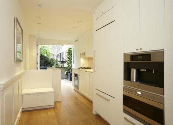 New york real estate, private garden, reclaimed wood flooring, west village homes, 75.5 bedford street, new york’s narrowest home, nyc narrowest home, tiny homes, tiny apartments, nyc tiny apartments, nyc tiny homes, nyc celebrity homes