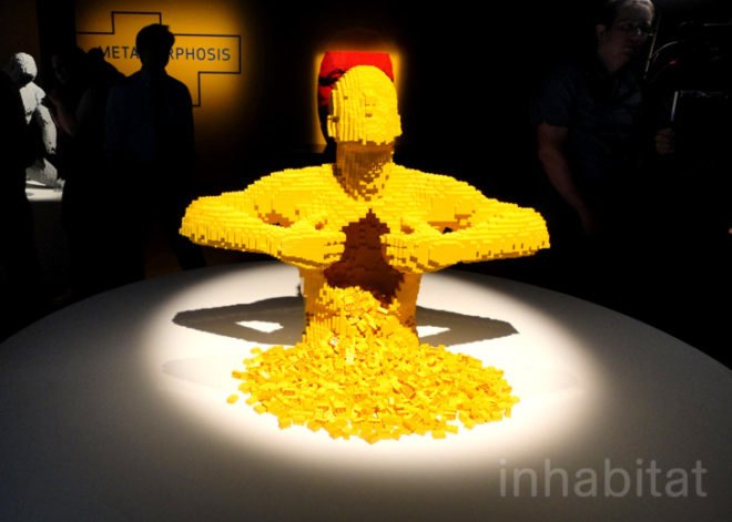green design, lego, lego art, lego design, lego dog, lego sculptures, lego umbrella, legos, Nathan Sawaya, new york lego art, , green design, eco design, sustainable design, LEGOs, Discovery TImes Square, Nathan Sawaya, Lego artist