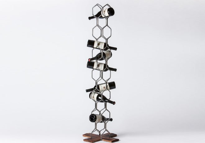 Derek Chen, Newton Vineyard, pino solo, recycled design, wine barrel furniture, green design, green furniture, eco furniture, sustainable design, pino solo, wine barrel wine rack, wine rack, green wine rack