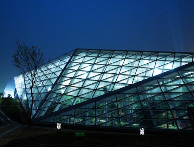 Plasma Studio, faceted, Greenhouse, Xi’an, china, glazed, plants, Air quality, Architecture, Daylighting, Botanical,