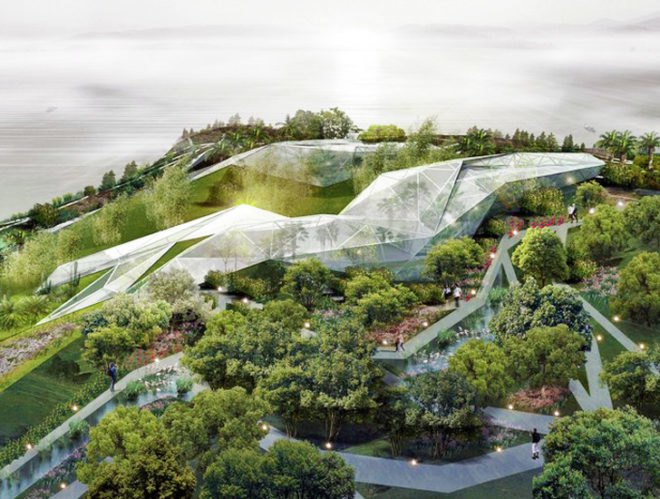Plasma Studio, faceted, Greenhouse, Xi’an, china, glazed, plants, Air quality, Architecture, Daylighting, Botanical,