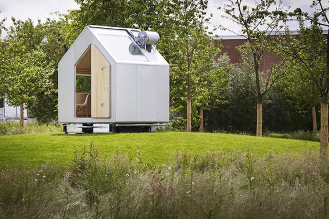 Diogene Cabin, Renzo Piano, Vitra Campus, off-grid cabin, zero-energy house
