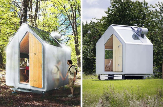 Diogene Cabin, Renzo Piano, Vitra Campus, off-grid cabin, zero-energy house
