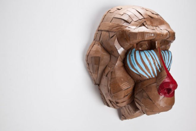 laurence vallieres, animals, cardboard, sculpture, installation, montreal, art