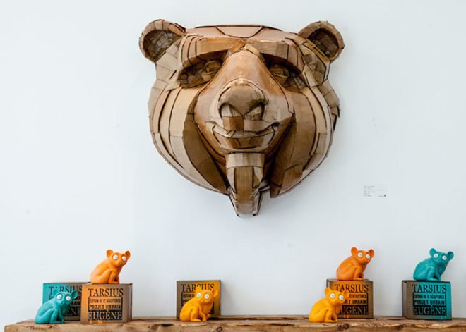laurence vallieres, animals, cardboard, sculpture, installation, montreal, art