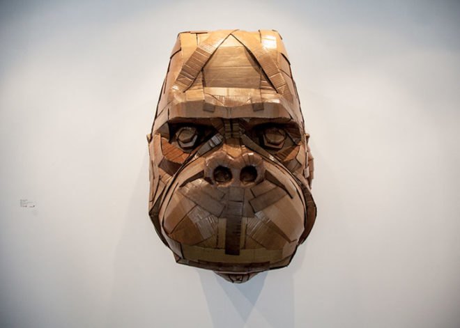 laurence vallieres, animals, cardboard, sculpture, installation, montreal, art