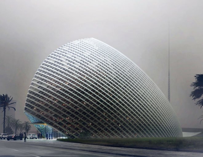 ARPT Headquarters, Mario Cucinella Architects, desert architecture, algeria, natural ventilation, bioclimatic design