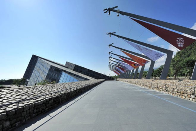 Artech, slope, Lanyang Museum, taiwan, glass, natural light, cuesta rock, rise, Architecture, Daylighting