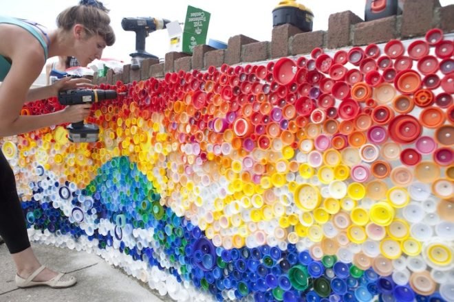Lisa Be, Long Beach, New York art projects, Hurricane Sandy, plastic, recycling initiatives, public art, eco-art, community art project in New York, When the Beach Met the Bay