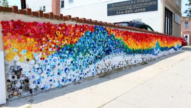 Lisa Be, Long Beach, New York art projects, Hurricane Sandy, plastic, recycling initiatives, public art, eco-art, community art project in New York, When the Beach Met the Bay