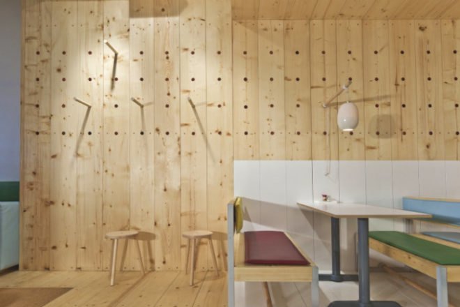 Bestie, Currywurst, Scott and Scott Architects, eco restaurant, green interior, reclaimed materials, vancouver, green restaurant, local food