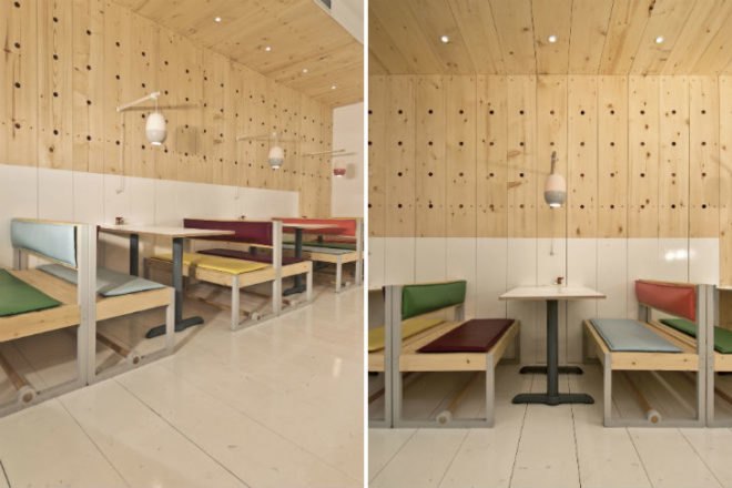 Bestie, Currywurst, Scott and Scott Architects, eco restaurant, green interior, reclaimed materials, vancouver, green restaurant, local food