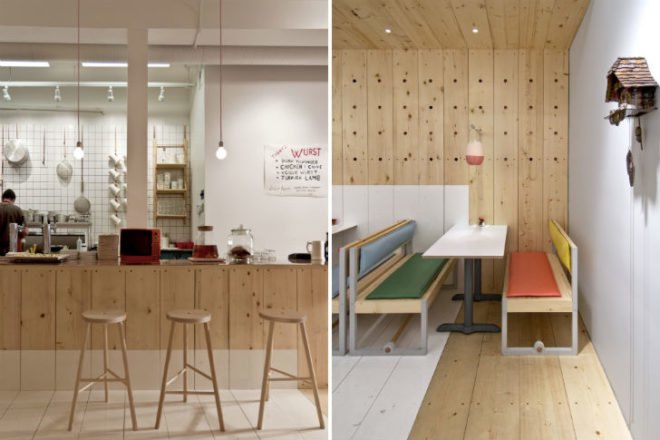 Bestie, Currywurst, Scott and Scott Architects, eco restaurant, green interior, reclaimed materials, vancouver, green restaurant, local food