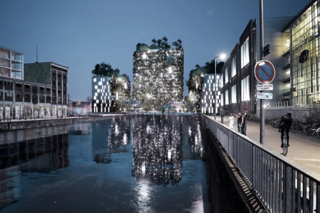 Chaise Urbain, MVRDV, vertical garden, living wall, strasbourg, france, mixed-use development