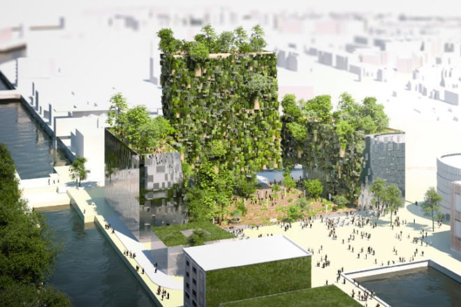 Chaise Urbain, MVRDV, vertical garden, living wall, strasbourg, france, mixed-use development