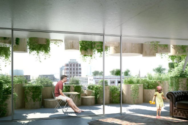 Chaise Urbain, MVRDV, vertical garden, living wall, strasbourg, france, mixed-use development