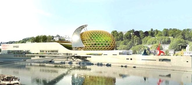 Shigeru Ban, Cité Musicale, International Design Competition, Japanese architects, Japanese design, mixed use cultural building, Paris Opera Ballet School, Seine River projects, gateway to Paris, urban development, brownfield rehabilitation,